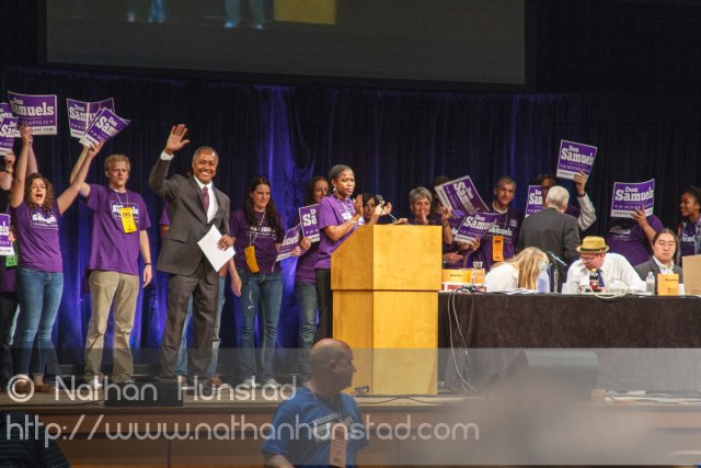 Don Samuels' wife Sandra Samuels at the 2013 Minneapolis DFL Con